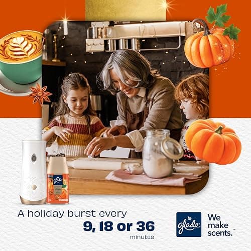 Glade Automatic Spray Refills, Air Freshener, Golden Pumpkin & Spice, 2 x 6.2 oz thumbnail 2