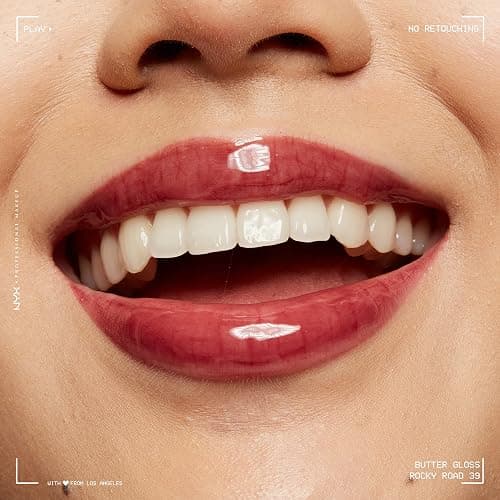 NYX PROFESSIONAL MAKEUP Butter Gloss, Non-Sticky Lip Gloss - Rocky Road (Wine) thumbnail 7
