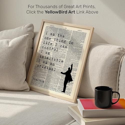 Hamilton Musical Quote Dictionary Art 11x14 - Broadway Wall Decor - Just You Wait Typography Print - Lin-Manuel Miranda Inspired Home Office Gift - Vintage Theater Fan Art - Unframed thumbnail 8