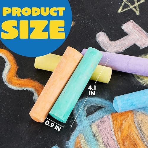 JOYIN 160 PCS Sidewalk Chalks Set-16 Colors Non-Toxic Washable Jumbo Chalk for Outdoor Art Play, Painting on Chalkboard, Blackboard and Playground thumbnail 3