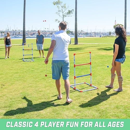 GoSports Premium Ladder Toss Outdoor Game Set with 6 Bolo Balls, Travel Carrying Case and Score Trackers - Choose Between Standard and Giant Size Sets - Standard Size thumbnail 2
