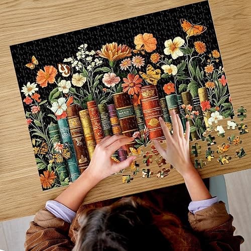 500 Piece Puzzle for Adults | Vintage Wildflowers Books Puzzle | Recycled Cardboard Plant Flowers Jigsaw Puzzle 500 Pieces | Challenging Game Home Decor Birthday Party Gift Toy for Adults Kids Seniors thumbnail 7