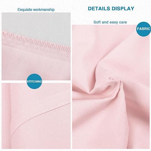 FLXXIE Body Pillow Cover - Super Soft Microfiber 20x54 Body Pillow Case - Envelope Closure, Wrinkle, Stain Resistant Blush Pink Body Pillowcase, 20x54, Blush Pink thumbnail 3