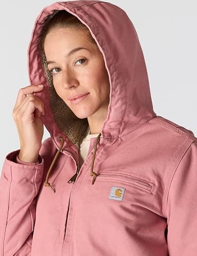Carhartt Women's 104292 Loose Fit Washed Duck Jacket - Sherpa Lined thumbnail 3