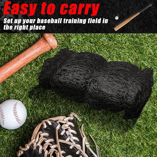 Syhood Baseball Batting Cage Net Heavy Duty Cricket Softball Hitting Practice Net Portable Pitching Cage, Training Sports Barrier Screen for Backyard Outdoor (Frame Not Included) thumbnail 5