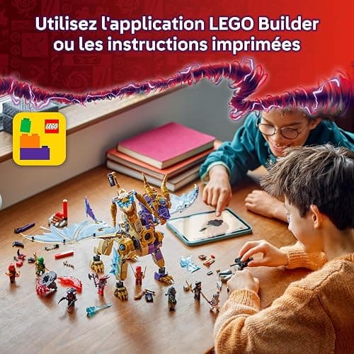 LEGO NINJAGO Arc : le dragon de la concentration - Jeu de construction interactif pour garçons, filles dès 9 ans - Toupie Spinjitzu, 8 minifigurines - Cadeau pour fans du Soulèvement des Dragons 71836 thumbnail 8