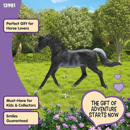 Schleich Horse Club - Rabicano Arabian Stallion Figurine - Pony Figures for Girls and Boys - Toys for Kids Ages 5+ thumbnail 6