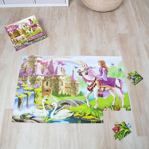 Melissa & Doug Fairy Tale Castle Jumbo Jigsaw Floor Puzzle (48 pcs, 2 x 3 feet) - FSC Certified thumbnail 9