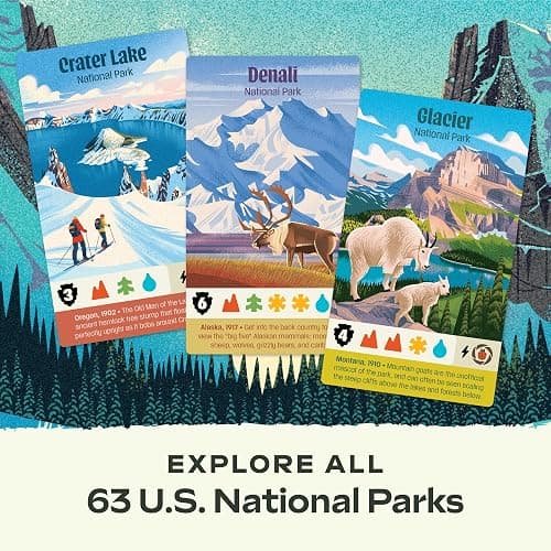 Keymaster Games Parks (2nd Edition) | Base Camp | Beautiful Strategy Game for Families, Adults, Kids or Solo | Explore Nature and The Outdoors by Hiking The US National Parks | Ages 10+ | 1-5 Players thumbnail 3