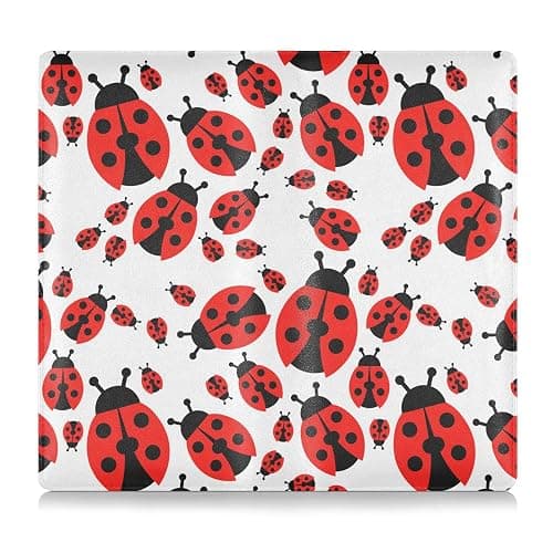Ladybugs Car Registration and Insurance Holder for Man Woman Leather Vehicle Glove Box Organizer for Essential Documents Automobile Wallet Accessories Case for ID DMV AAA Driver License Cards thumbnail 2