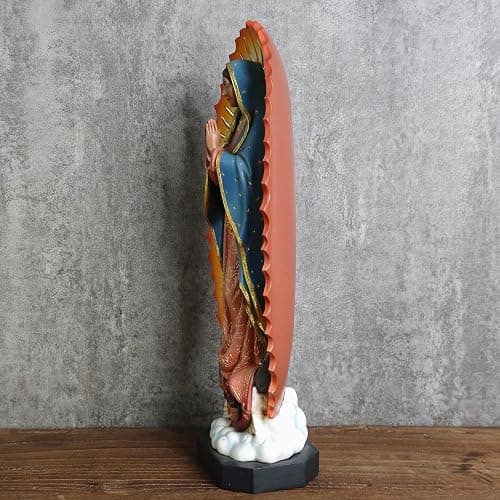 BC Catholic Our Lady of Guadalupe Statue, Virgen De Guadalupe Figure, Religious Gift for Mother's Day, Inspirational Home Decor,10.7 inch H, Hand Painted Sculpture by Buildclassic thumbnail 7