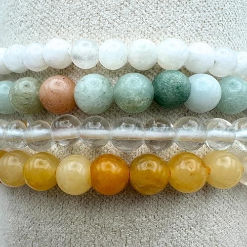 Wendy Kleiner Crystal Bracelet and Crystal Bracelet Stack – Healing Stone Beads – Small Size Beads - Spiritual Energy Jewelry – Elastic, Unisex, Gift-Ready thumbnail 9