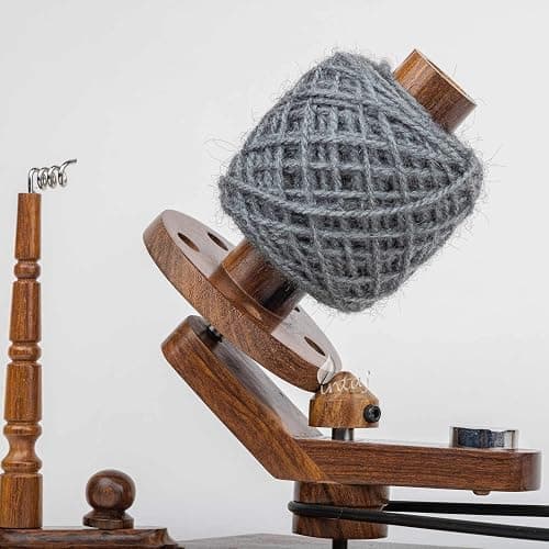 INTAJ Rosewood Yarn Winder - Large Capacity 16 oz Wooden Winder for Knitting & Crocheting - Handcrafted Heavy Duty Natural Rosewood Ball Winder - Table Top Wood Yarn Swift and Ball Winder thumbnail 6