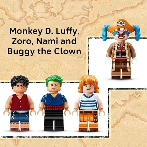 LEGO ONE Piece Buggy The Clown’s Circus Tent Building Blocks - Creative Building Toy for Boys & Girls, 8+ - 4 Toy Figures & Playset for Pretend Play - Gift Idea for Birthdays & Anime Fans - 75637 thumbnail 5