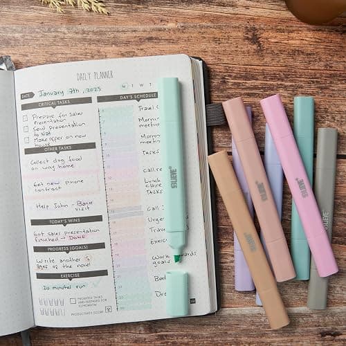 BLIEVE- Aesthetic Bible Highlighters No Bleed Through Assorted Colors, Cute Highlighter Dual Tip For Journaling Supplies And School Accessories, Bible Highlighters And Pens No Bleed (PASTEL) thumbnail 2