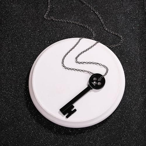 woxafo 3PCS Coraline Accessories Coraline Necklaces|Key Necklaces|Dragonfly Hair Clip for Women Men, Coraline Jewelry for Halloween Costume Cosplay Movie Props Dress Up thumbnail 5