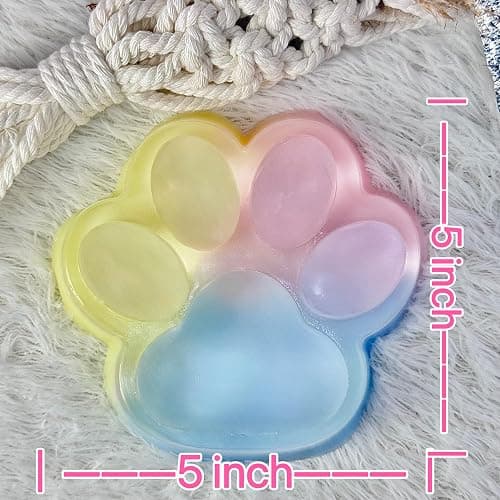 Pawfect Tail Big Taba Squishy Cat Paw, 5 in Large Paw Squeeze Toy for Stress Relief and Relax, Sticky Squishies Fidget Toys for Party Favors Novelty Things Birthday Gift (Tri-Color) thumbnail 2