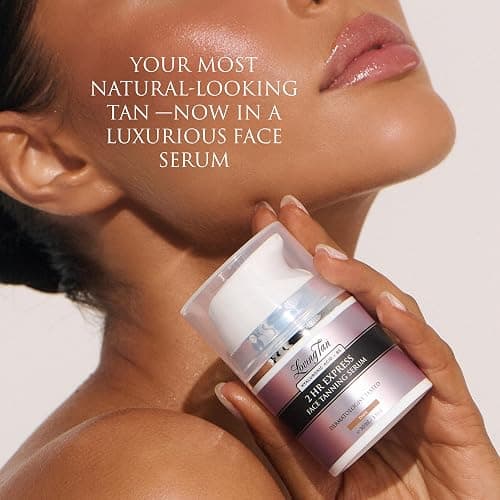 Loving Tan NEW 2 Hr Express Face Tanning Serum, Dark - Hydrating, Natural-Looking Glow Sunless Self Tanner, Dermatologist Tested, Lightweight, Naturally Derived DHA, Vegan & Cruelty-Free - 1 fl oz thumbnail 3