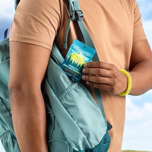 Cliganic 10 Pack Mosquito Repellent Bracelets for Adults & Kids - Natural DEET-Free Bands, Individually Wrapped thumbnail 2