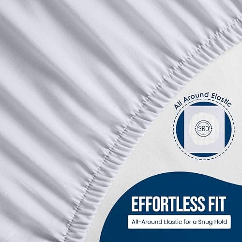 Utopia Bedding Waterproof Mattress Protector Full Size, Premium 200 GSM Terry Mattress Cover, Soft & Breathable Bed Cover, Fitted Sheet Style with Stretchable Deep Pockets 15" (White) - Image 1