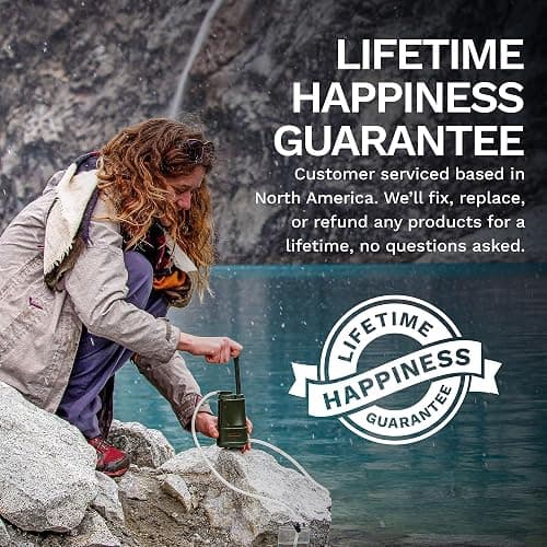Survivor Filter PRO Portable Water Filter for Camping, Survival & Emergency | USA tested 3-stage 0.01 micron hand pump purifier, virus/bacteria/parasite & heavy metal removal, BPA-free, backpacking thumbnail 5