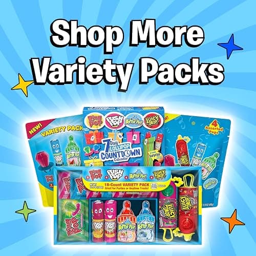 Candy Variety Pack, 18 Count Assorted Lollipops, Bulk Individually Wrapped Ring Pop, Push Pop, Baby Bottle Pop & Juicy Drop, Ideal for Birthdays, Party Favors for Kids & Hard Candy Gifts, 1.7 pounds thumbnail 6