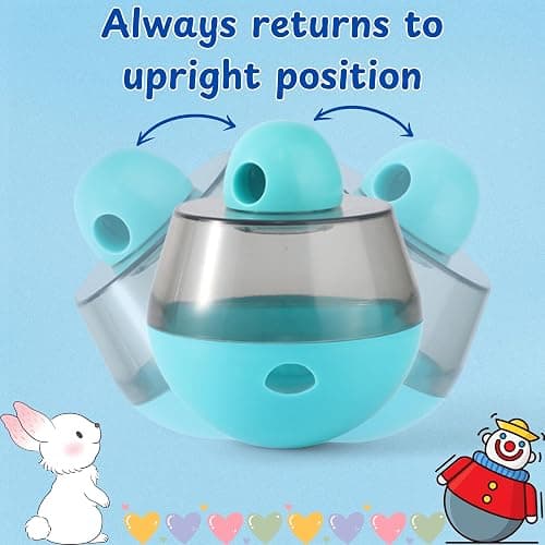 Homedy Crafts Ferret Treat Ball Interactive Toy Balls for Small Animal, Enrichment Toys Ferrets Dry Food Ball for Ferrets Guinea Pig Rat Chinchilla Hedgehog Bunny, Pet Ferret Accessories (XL, Wiggle) thumbnail 3