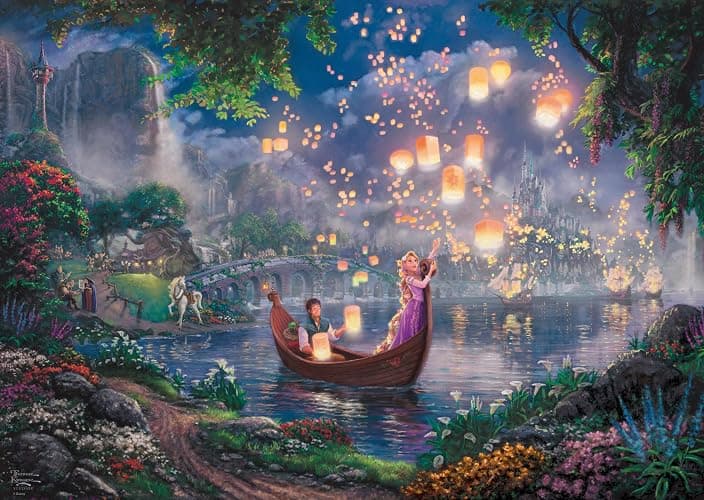 Schmidt Spiele 59480 Disney Rapunzel Thomas Kinkade Repelsteeltje Jigsaw Puzzle, Multi-Colour, 1000 stukjes thumbnail 2