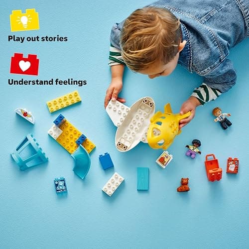 LEGO DUPLO Town First Time at The Airport Building Toy - Learning Play Set for Boys & Girls Ages 1.5+ - Little Ones Use Building Blocks to Explore Emotions - Toddler Gift Idea for Birthdays - 10443 thumbnail 3