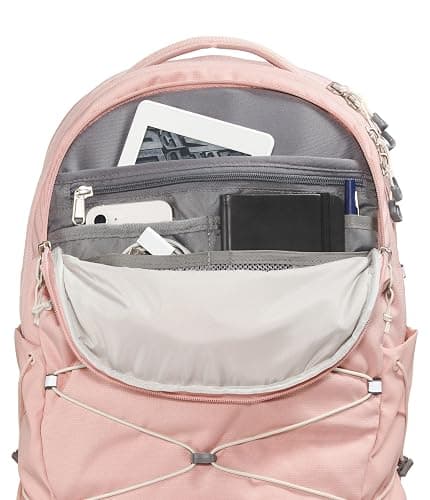 The North Face Women's Borealis Commuter Laptop Backpack | Everyday Travel Bag with 16" Laptop Sleeve, Women-Specific Fit, Reflective Details, Pink Moss Dark Heather/Gardenia White-NPF, One Size thumbnail 4