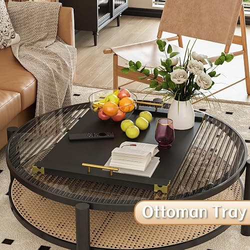 Noodle Board Stove Cover for Gas Stovetop, Bamboo Stove Top Covers for Electric Stove and Gas Burners with Handles Kitchen Sink Cover for Counter Space Decorative Serving Tray Black (29.53"x22.05") thumbnail 5