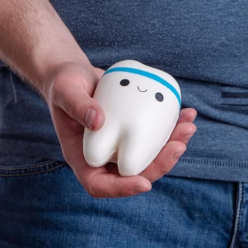 Nutty Toys Super Slow Rising Jumbo Squishy Tooth - Soft & Scented Stress Relief for Boys, Girls, Adults, Top Easter Basket Stuffer Gift Idea for Kids, Tweens, Teens, Best Dental & Dentist Gifts 2026 thumbnail 8