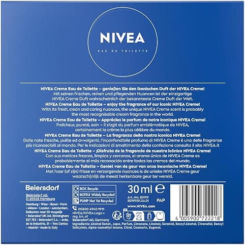 NIVEA Creme Eau de Toilette, Parfum mit dem ikonischen Duft der NIVEA Creme, frischer und sanfter unisex Duft im ikonischen Parfüm-Flakon (30 ml) thumbnail 9