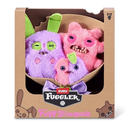 Fuggler Bouquets: 2x9 Inch + 1x3.5 Inch Plush Toy Set (Rabid Rabbit, Sir Nobbynuts, Nobbybits) by ZURU, Funny Ugly Monster Design, Unique Gift for Collectors thumbnail 8