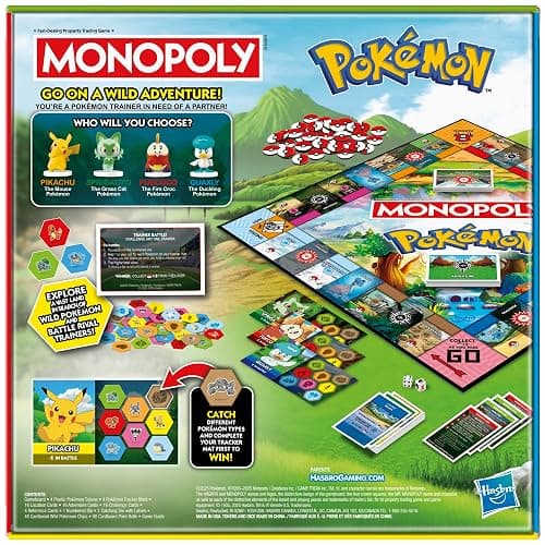 Monopoly Pokémon Edition Board Game | Ages 8 and Up | 2 to 4 Players | Kids Games for Pokémon Fans | Fun Family Games| 45 Mins. Avg. thumbnail 3
