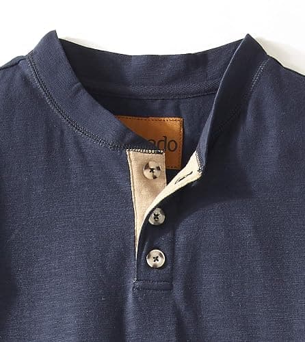 Venado Henley Long Sleeve Shirts for Men - Mens Henley with Flex Material thumbnail 4