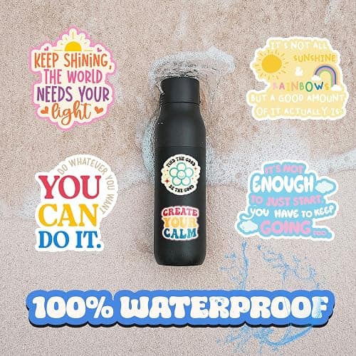 You've Got This by Puraesla - 300Pcs Holographic Motivational Stickers Positive for Vision Board, Affirmation Sticker Pack for Water Bottles, Journalds, Notebooks,Daily Positivity Quote for self Care thumbnail 7