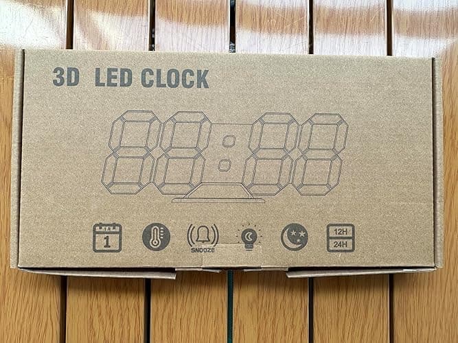 COVERY Pink Digital Wall Clock, 3D LED Desk Clocks, 10 '' Large Numbers for Girl Room - Alarm, Snooze, Temperature, Remote, Nightlight, Auto Brightness Lights, Valentines Gift - 10'' Pink Light Led Clock With Remote Control thumbnail 8