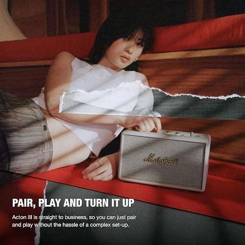 Marshall Acton III Bluetooth Home Speaker - Cream thumbnail 3