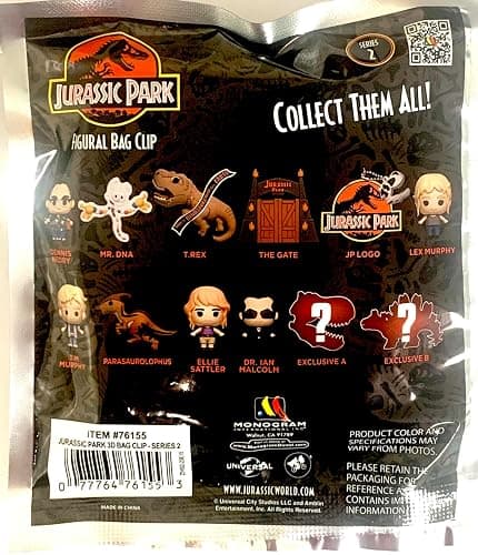 Monogram Retro Jurassic Park Figural Bag Clip Series 2-3D Foam Figural Bag Clip in Blind Bag thumbnail 4