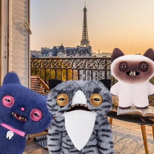 Fuggler Alley Cats 9-Inch Plush Toy (Wide Eyed Cat) by ZURU – Funny Ugly Monster Stuffed Animal with Human-Like Teeth, Collectible Plush for Kids, Tweens, Teens, Adults & Cat-Loving Weirdos thumbnail 4