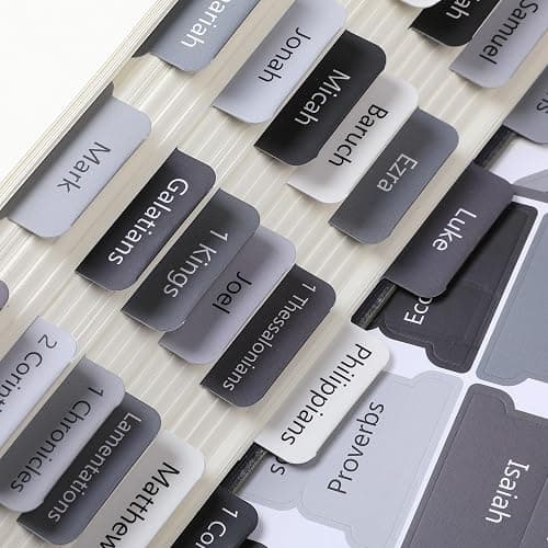 Mr. Pen- Bible Tabs, 75 Tabs, Gray, Laminated Bible Tabs for Women and Men, Bible Tabs for Study Bible, Bible Index Tabs, Bible Book Tabs, Bible Labels Tabs, Mr Pen Bible Tabs thumbnail 6