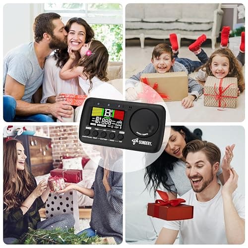 Sondery 3 in 1 Digital Metronome Tuner for All Instruments, Rechargeable Metronome with Tap Tempo, Chromatic Tuner Tone Generator for Guitar, Bass, Violin, Clarinet, Piano, Trumpet, Flute thumbnail 5