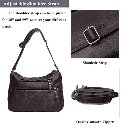 Purses for Women Soft PU Leather Shoulder Bag Ladies Crossbody Purse Pocketbooks thumbnail 7