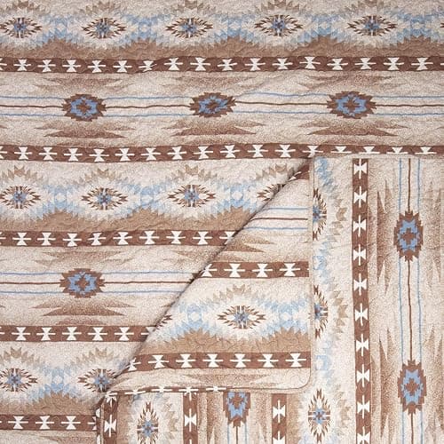 Carstens, Inc. Wrangler Desert Dusk Western Microfiber Quilt Set, Queen thumbnail 4