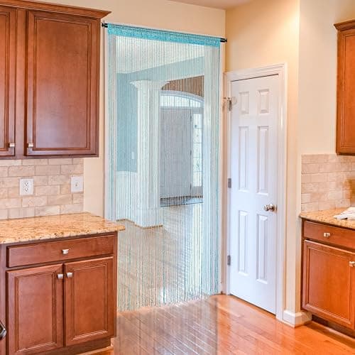 Atsweetlife 2 Pieces Door String Curtain Doorway Beads Curtains,Hanging Room Divider Beaded Decor Hippie Glitter Fringe Panel Closet Window Doors Sequin Sheer Boho Doors Tassel thumbnail 6