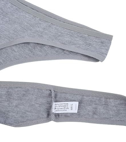 ELACUCOS 6 Pack Women's Thongs Cotton Breathable Panties Bikini Underwear thumbnail 5