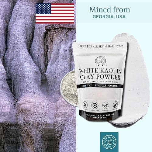 Bare Essentials Living - White Kaolin Clay Powder (2 lb) 100% Natural White Powdered Clay for Seed Bombs, White Clay Mask, DIY Spa, Soap, Bath Bomb, Deodorant, Can be Used as Kaolin Clay for Gardening thumbnail 7