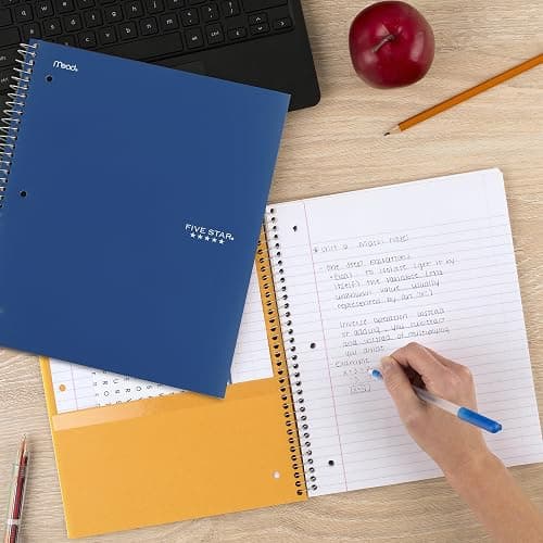 Five Star Spiral Notebook + Study App, 6 Pack, 1 Subject, College Ruled Paper, 8-1/2" x 11", 100 Sheets, Fights Ink Bleed, Water Resistant Cover, Assorted Colors (38052) thumbnail 2