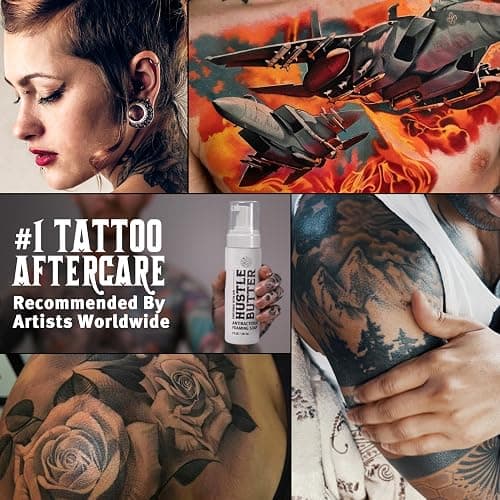 Hustle Bubbles Tattoo Aftercare Soap - Antibacterial Cleanser To Clean New Tattoos & Piercings - Essential Body Art Supplies 7oz thumbnail 6